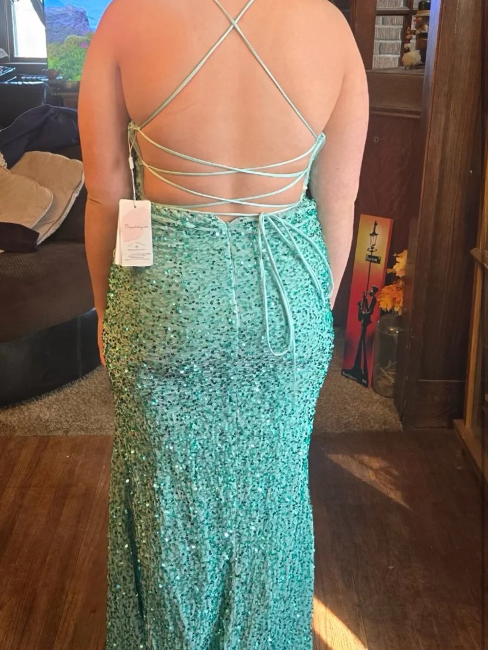 TEAL PROM DRESS